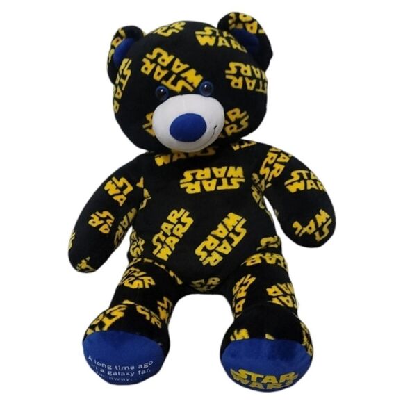 Build a Bear Black and Yellow Star Wars Logo stuffed Teddy Bear Size One Size - Picture 4 of 4